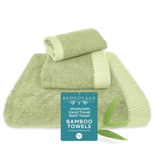 Carregar imagem no visualizador da galeria, Bamboo 3 Piece Towel Set - Sage