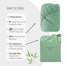 Carregar imagem no visualizador da galeria, Bamboo Fitted Sheet - Seaglass