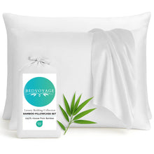 Carregar imagem no visualizador da galeria, Bamboo Pillowcase Set – White