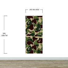 Load image into Gallery viewer, Bape Camo Wallpaper Mural. Green Camo Streetwear Hype Beast Aesthetics. #6662