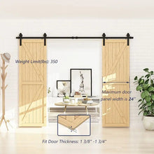 Load image into Gallery viewer, Barn Door Track Kit for Double Door (No Door)