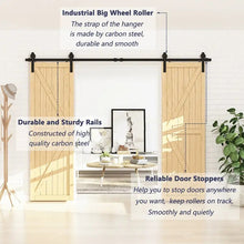 Load image into Gallery viewer, Barn Door Track Kit for Double Door (No Door)