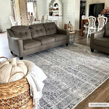 Load image into Gallery viewer, Barny Gray Blue Washable Rug