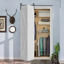 Load image into Gallery viewer, Bi-Folding Sliding Barn Door Hardware Track Kit (No Door)