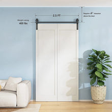 Load image into Gallery viewer, Bi-Folding Sliding Barn Door Hardware Track Kit (No Door)