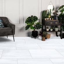 Load image into Gallery viewer, Bianco Dolomite Platinum Marble 12"x24" Polished Floor and Wall Tile - Livfloors Collection