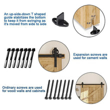 Load image into Gallery viewer, Big Spoke Wheel Roller Sliding Barn Door Hardware Kit (No Door)