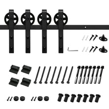 Load image into Gallery viewer, Big Spoke Wheel Roller Sliding Barn Door Hardware Kit (No Door)