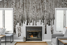 Carregar imagem no visualizador da galeria, White Birch Tree Forest Wallpaper Mural. IQ-1236