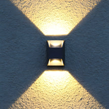 Load image into Gallery viewer, Black Modern Outdoor Waterproof Aluminum LED Wall Sconce For Garden, Courtyard