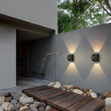 Load image into Gallery viewer, Black Modern Outdoor Waterproof Aluminum LED Wall Sconce For Garden, Courtyard