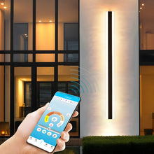 Load image into Gallery viewer, Black Outdoor Waterproof LED Wall Lamp With App Control Model