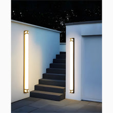 Load image into Gallery viewer, Black/Gold Outdoor Waterproof LED Long Wall Lamp for Garden, Villa, Porch