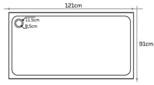 Load image into Gallery viewer, Black Andesite Rectangular Shower Base Hand-carved from Solid Block (W)32" (L)48" (H)3"