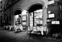 Carregar imagem no visualizador da galeria, Black and White European Café Street Diner Wallpaper Mural. #FT-207-VE90