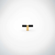 Cargar imagen en el visor de la galería, Bold, Solid Brass Black & Gold Knurled Cabinet Pulls