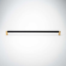 Cargar imagen en el visor de la galería, Bold, Solid Brass Black & Gold Knurled Cabinet Pulls