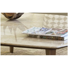 Carregar imagem no visualizador da galeria, Burdur Beige Marble Coffee Table Rectangular Polished and Eased Edge