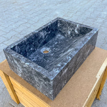 Load image into Gallery viewer, Bursa Gray Marble Rectangular Stone Above Vanity Bathroom Sink Polished (W)12" (L)18" (H)6"