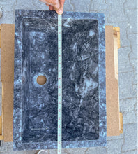 Load image into Gallery viewer, Bursa Gray Marble Rectangular Stone Above Vanity Bathroom Sink Polished (W)12" (L)18" (H)6"