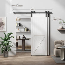 Load image into Gallery viewer, Bypass Sliding Barn Door Hardware Kit Basic J Pulley (No Door)