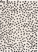 Load image into Gallery viewer, Cansu Black & White Dotted Area Rug