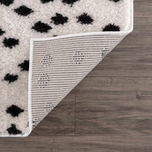 Load image into Gallery viewer, Cansu Black & White Dotted Area Rug