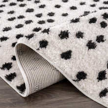 Load image into Gallery viewer, Cansu Black & White Dotted Area Rug