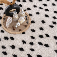 Load image into Gallery viewer, Cansu Black & White Dotted Area Rug
