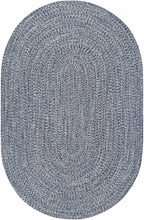 Load image into Gallery viewer, Blue Braided Faux Jute Rug