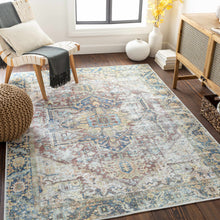 Load image into Gallery viewer, Blue Catigpian Distressed Washable Area Rug - Clearance