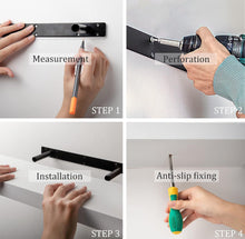 Load image into Gallery viewer, BAMEOS Floating Shelf,Wall Shelf, Decor Wall Mounted Shelves, Hanging Shelf Set for Bathroom Kitchen Living, Kitchen, Room Bedroom Storage White