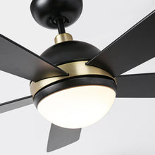 Carregar imagem no visualizador da galeria, 52" Indutrial 5 Blades Ceiling Fan with LED Lighting