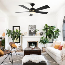 Carregar imagem no visualizador da galeria, 52" Indutrial 5 Blades Ceiling Fan with LED Lighting