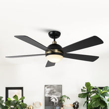 Carregar imagem no visualizador da galeria, 52" Indutrial 5 Blades Ceiling Fan with LED Lighting