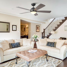 Carregar imagem no visualizador da galeria, 52" Indutrial 5 Blades Ceiling Fan with LED Lighting