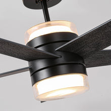 Carregar imagem no visualizador da galeria, 52" Fanelee 5 Blades Industrial Ceiling Fan with LED Lighting