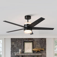 Carregar imagem no visualizador da galeria, 52" Fanelee 5 Blades Industrial Ceiling Fan with LED Lighting