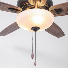 Carregar imagem no visualizador da galeria, 52" Traditional Pull Chain 5 Blades Ceiling Fan with Light