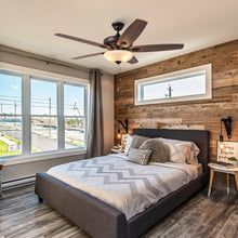 Carregar imagem no visualizador da galeria, 52" Traditional Pull Chain 5 Blades Ceiling Fan with Light