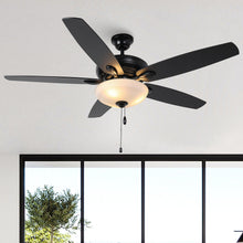 Carregar imagem no visualizador da galeria, 52" Traditional Pull Chain 5 Blades Ceiling Fan with Light