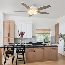 Carregar imagem no visualizador da galeria, 52" Traditional Pull Chain 5 Blades Ceiling Fan with Light