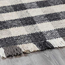 Cargar imagen en el visor de la galería, Chilliwack Gray Plaid Wool Rug