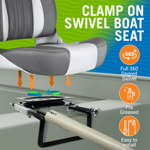 Cargar imagen en el visor de la galería, Clamp on Boat Seat with Swivel