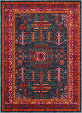 Cargar imagen en el visor de la galería, Cleveland Colorful Traditional Area Rug - Teal, Aqua, Navy