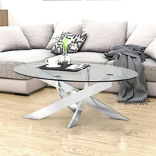 Load image into Gallery viewer, 17" H Contemporary Glass Coffee Table in Living Room, Bedroom