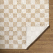 Carregar imagem no visualizador da galeria, Canika Checkered Cream Washable Area Rug