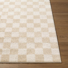Carregar imagem no visualizador da galeria, Canika Checkered Cream Washable Area Rug