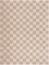 Carregar imagem no visualizador da galeria, Canika Checkered Cream Washable Area Rug