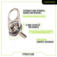 Load image into Gallery viewer, Frontline COM345K-SS MEGA Swivel 5K Stainless Steel Concrete Anchor